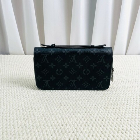Louis Vuitton 黑色老花長夾 手拿包