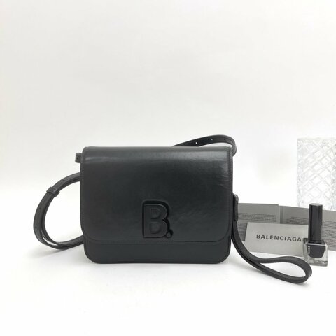 BALENCIAGA 金屬B Logo風琴小方包