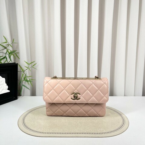 CHANEL trendy cc 粉色羊皮 肩背包