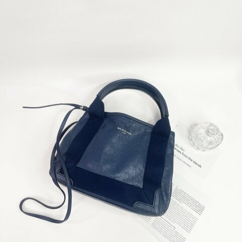BALENCIAGA NAVY CABAS XS 羊皮款 深藍色