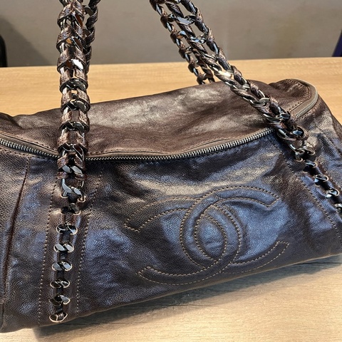 Chanel 黑色手提肩背包