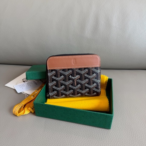 「M.Y精品」 goyard 經典大ㄇ拉鏈錢包 黑棕 送禮🎁