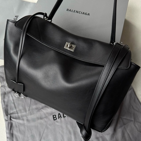 Balenciaga巴黎世家rodeo黑銀中號單肩包斜背包