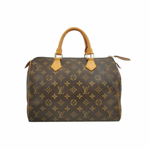 Louis Vuitton (LV) Speedy30植鞣革Monogram印花波士頓包手提包