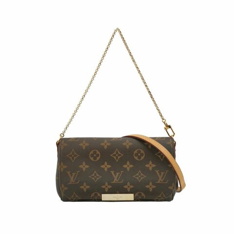 Louis Vuitton (LV) Favorite小號植鞣革Monogram印花Logo標誌牌斜挎包單肩包