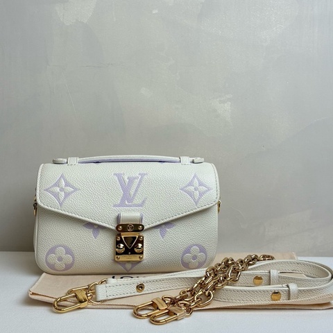 LV/路易威登 芯片款 小郵差香芋 五金帶膜 白色牛皮 手提肩帶款