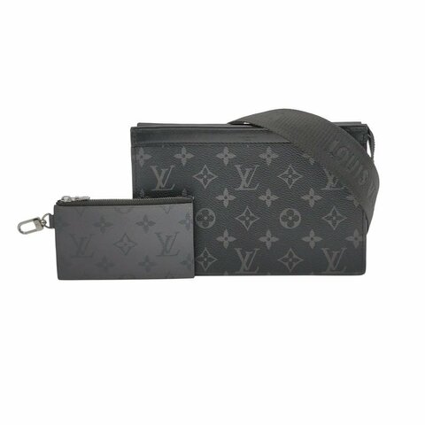 Louis Vuitton (LV) Gaston Wearable Wallet牛皮Monogram印花子母包肩包晶片款