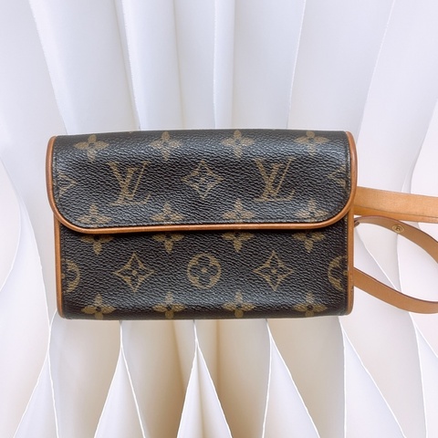 Lv 兩用中古老花腰包/斜挎包