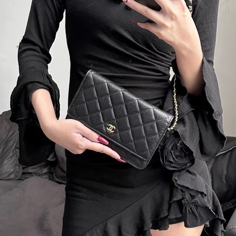 全新全配🖤✨#香奈兒 #黑金荔枝 #woc