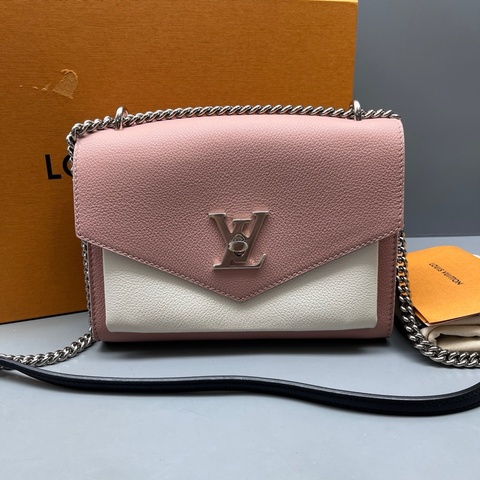 LV 路易威登 拼色Lockme鏈條包
