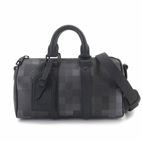 路易威登 Keepall Bandouliere 25 Damouflage 黑色兩用手提/肩背包 Noir M14919 RFID