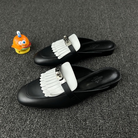 Hermes愛馬仕流蘇穆勒鞋 尺碼：36 碼 配塵袋 🈚盒