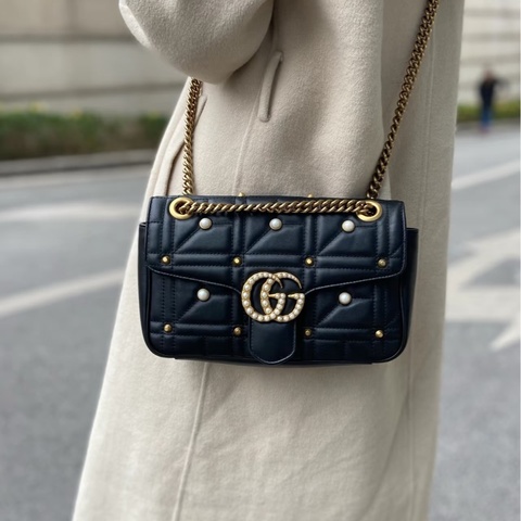 Gucci • 經典黑金珍珠Mormont馬蒙26