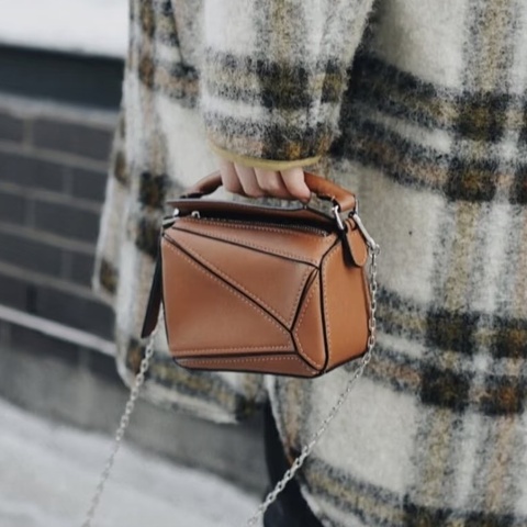 ✨Loewe羅意威｜焦糖色puzzle nano幾何包｜手提斜挎單肩包｜98新