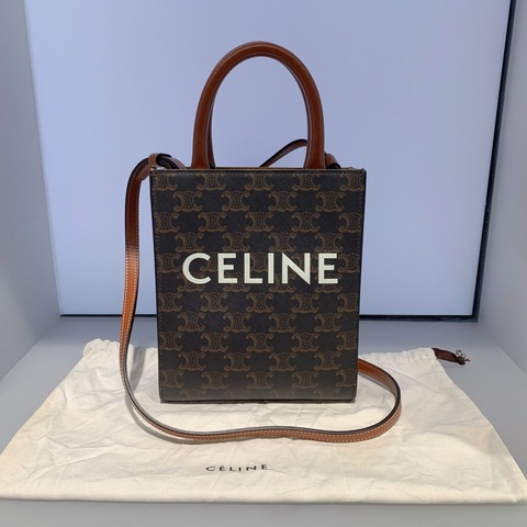 98新 Celine賽琳 琴譜 經典滿印老花 人造革 托特包 單肩斜挎包手提包
