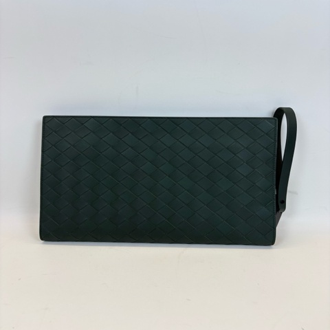 #Bottega Veneta BV/葆蝶家深綠色男士手拿包，經典編織手工藝，尺寸27.5×20，