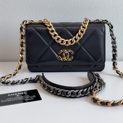 香奈兒/Chanel 信封包 羊皮19.3×3.5×12.5 附件 卡