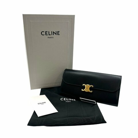 【美收精品】CELINE 黑色長夾 C-666【隔月月中將轉賣至日本 上架期限30天】