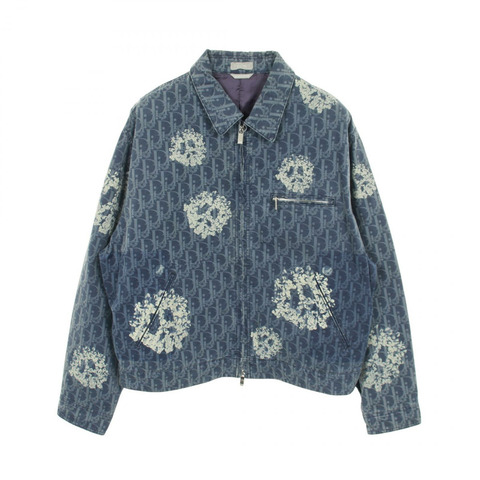 Dior DENIM TEARS Oblique 牛仔夾克，棉質，藍色，二手，男款 46 碼