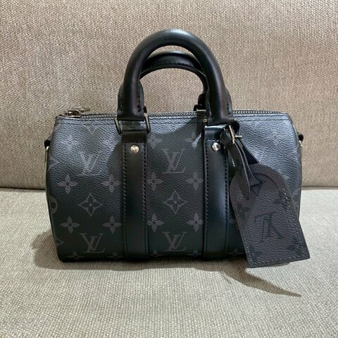 Louis Vuitton keepall 雙色老花手提肩背包 晶片款