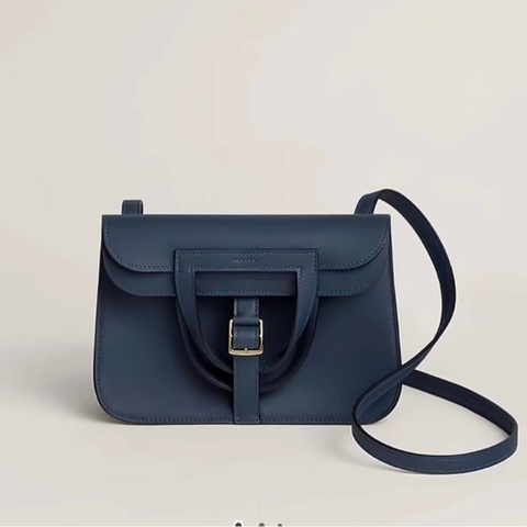 HERMES 送禮首選✨BZ NAV海軍藍 SWIFT皮MINI HALZAN