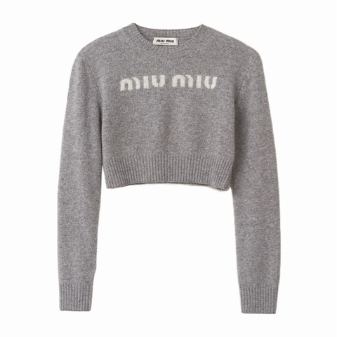 Miu Miu 女士 圓領羊絨毛衣 36 44