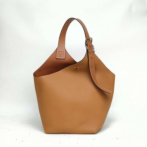 LOEWE 棕色牛皮Balloon氣球包水桶包肩背包