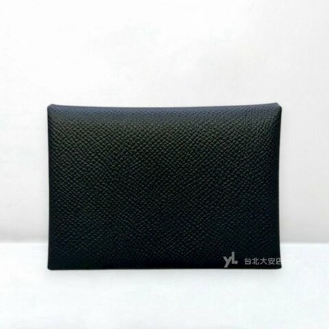 A13269-Hermes Calvi duo 海洋藍Z7 Epson皮對開零錢卡包