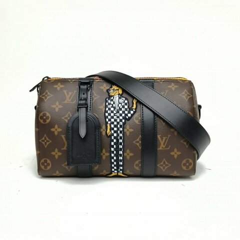 LOUIS VUITTON KEEPALLCity老花PVC玩偶系列肩背包