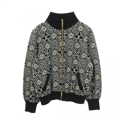 路易威登 Since1854 Monogram Zip-Up Knit Other jackets RW211A ZIF FKKC99 wool Nylon Black Used Women