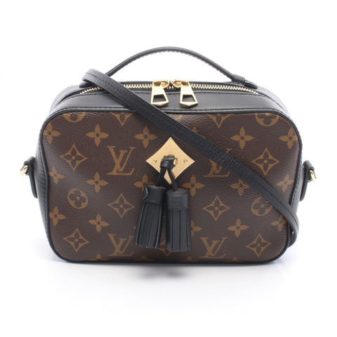 路易威登 Saintonge 單肩斜背包 M43555 Monogram 帆布 黑色 二手