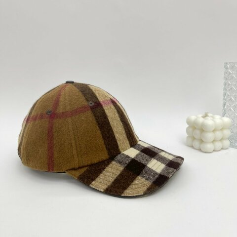 BURBERRY 格紋羊毛棒球帽
