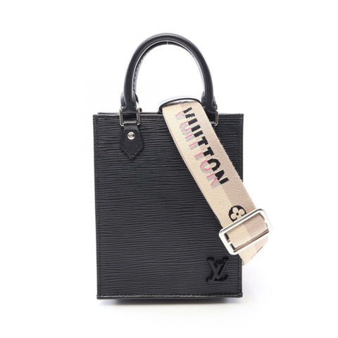 路易威登 Petit Sac Plat 斜背包 M81238 Epi 皮革 黑色 二手 LV