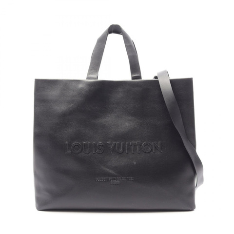 路易威登 Shopper Tote MM 單肩斜背包 M28309 黑色皮革二手