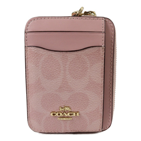 COACH 塗層帆布Zip Card Case卡片套