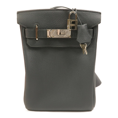 HERMES Togo皮革Hac A Dos PM背包Gris Misty