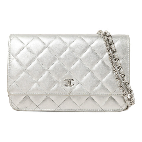 CHANEL 牛皮皮革Wallet On Chain鏈帶肩背袋