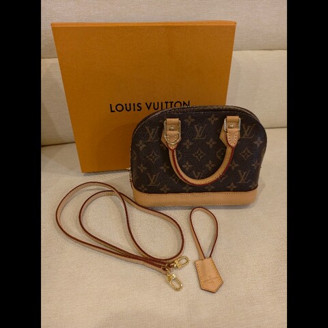 LOUIS VUITTON-LV Alma BB 老花手提斜背貝殼包