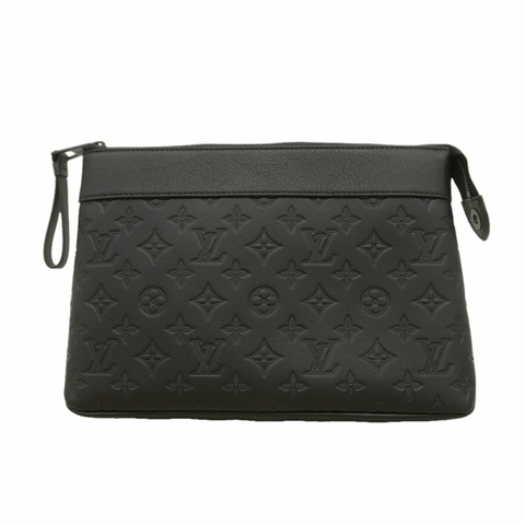 路易威登 Monogram Shadow Pochette Voyage Souple 手拿包 M82545 黑色男士