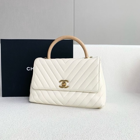 【威選精品】🤍 CHANEL Coco Handle 大號 手提肩背包