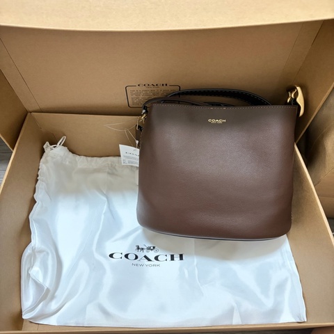 全新Coach BLEECKER 21 水桶包 W4MPL 棕色