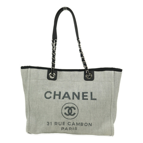 CHANEL Raffia Deauville Medium Tote手挽袋