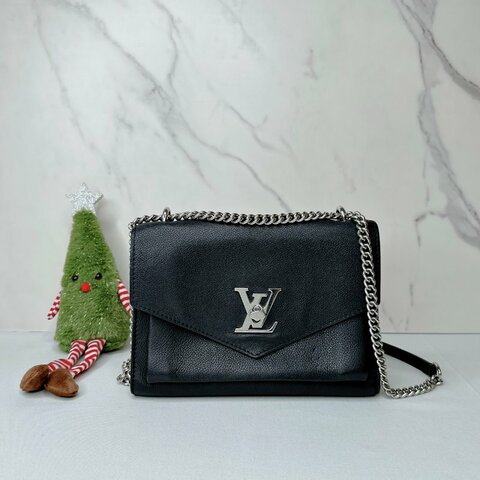 LV Mylockme小牛皮鍊帶翻蓋斜背包