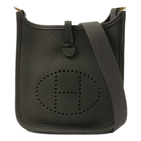 HERMES Clemence皮革Evelyne TPM肩背袋Gris Meyer