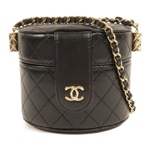 CHANEL 羊皮皮革Mini Round Vanity肩背袋