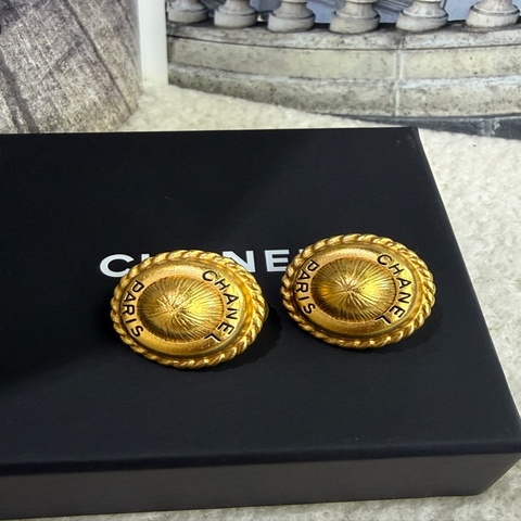 98新Chanel Vintage Earring 香奈兒中古耳夾耳環