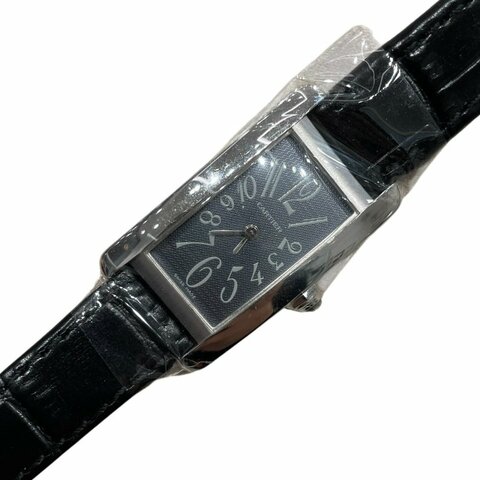 CARTIER 卡地亞 TANK AMÉRICAINE 腕表 石英機芯 K18WG 灰色盤面
