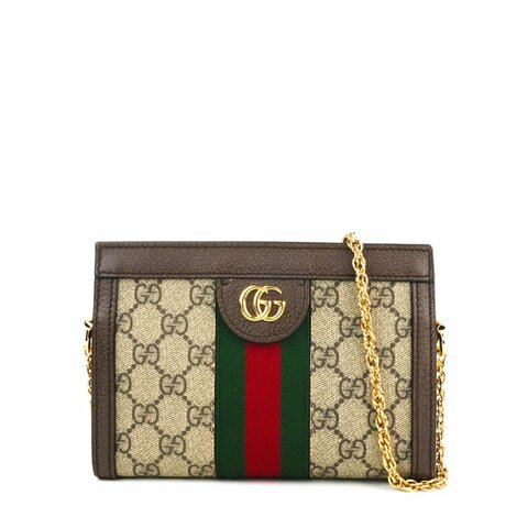 GUCCI Ophidia GG Mini 古馳方形鏈條包｜GG Supreme 老花帆布 鏈帶包｜KÉSH 凱仕精品