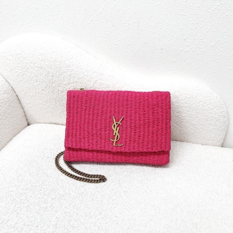 YSL Kate Raffia Shoulder Bag