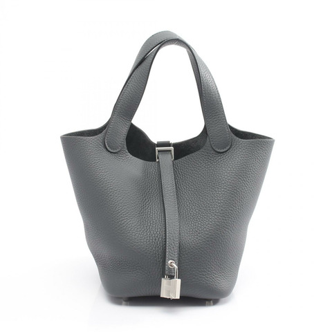 HERMES Picotin Lock 小號托特包 手提包 K Taurillon Clemence Gris Misty SHW